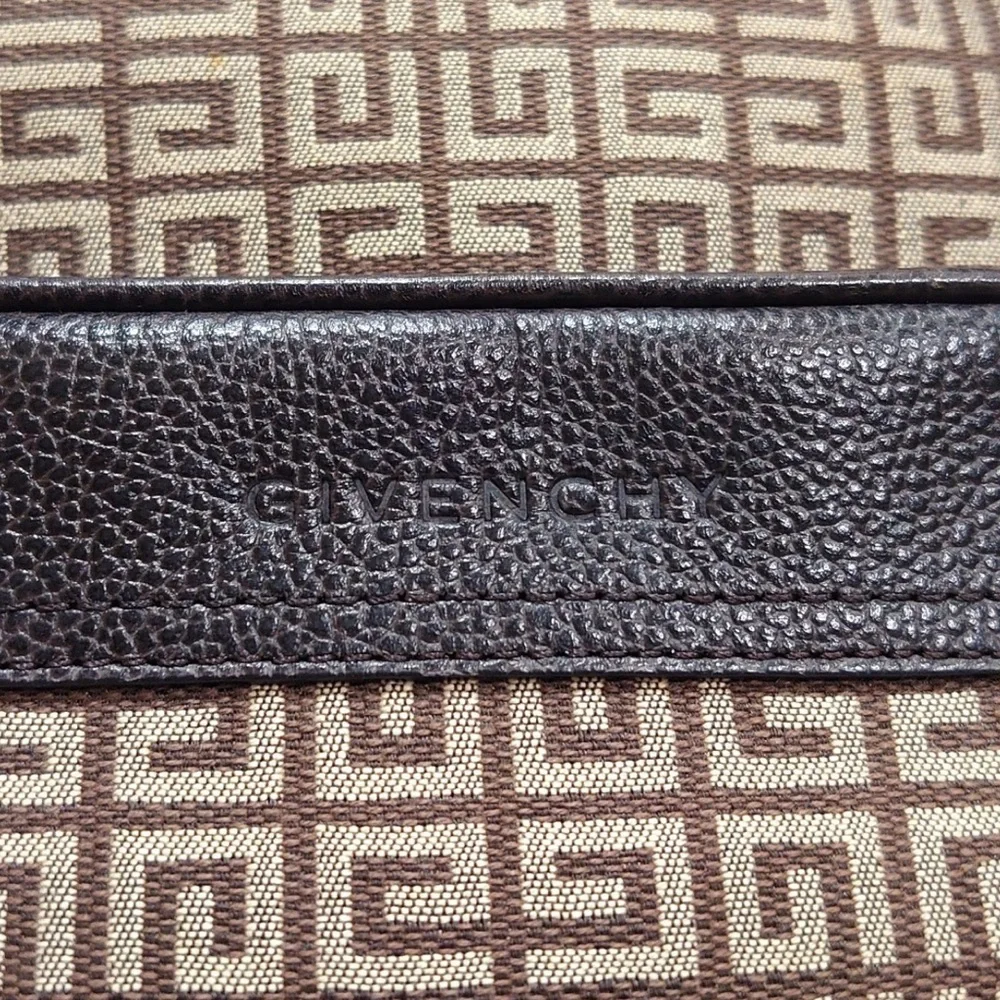 Authentic Rare Givenchy Canvas & Leather Crossbody with G Monogram +COA